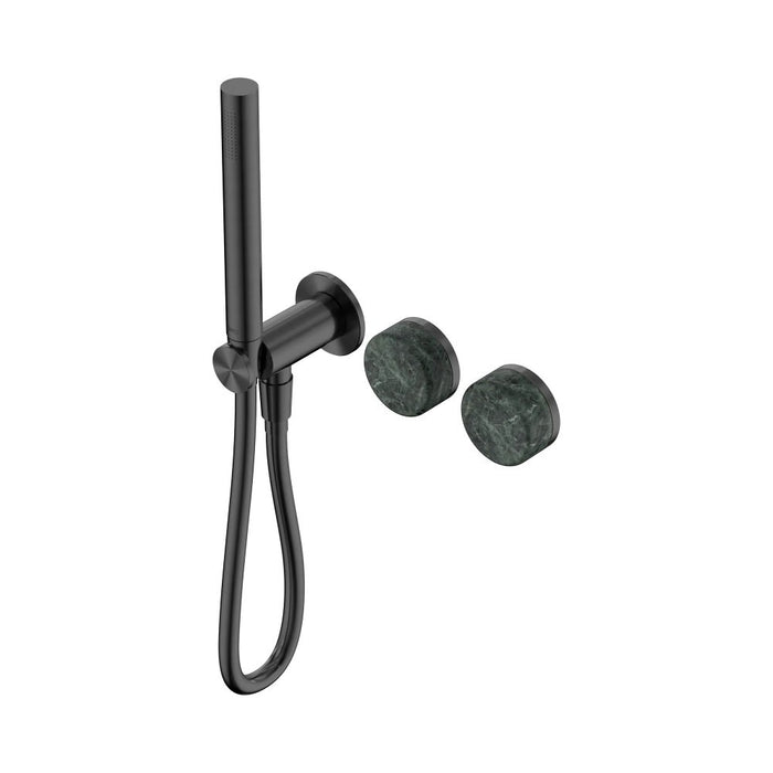Nero Serenity Progressive Shower System And Slim Shower - Verde Alpi Handle