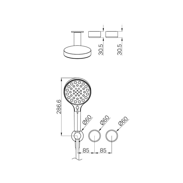 Nero Serenity Progressive Shower System And Hand Shower - Carrara Handle