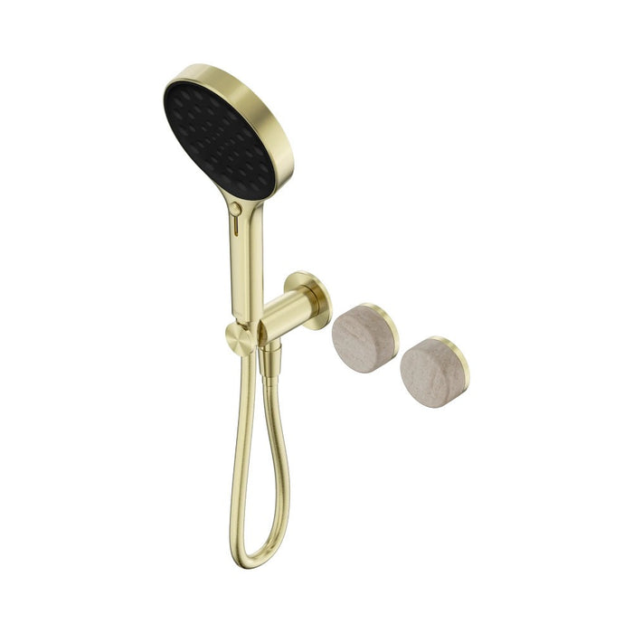 Nero Serenity Progressive Shower System And Hand Shower - Rome Travertine Handle