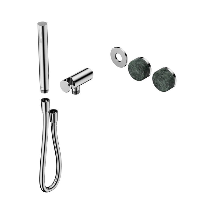 Nero Serenity Progressive Shower System And Slim Shower - Verde Alpi Handle