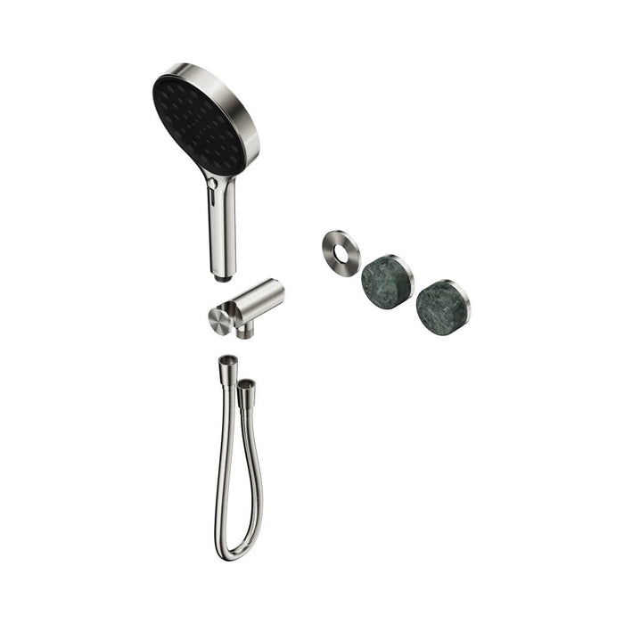Nero Serenity Progressive Shower System And Hand Shower - Verde Alpi Handle