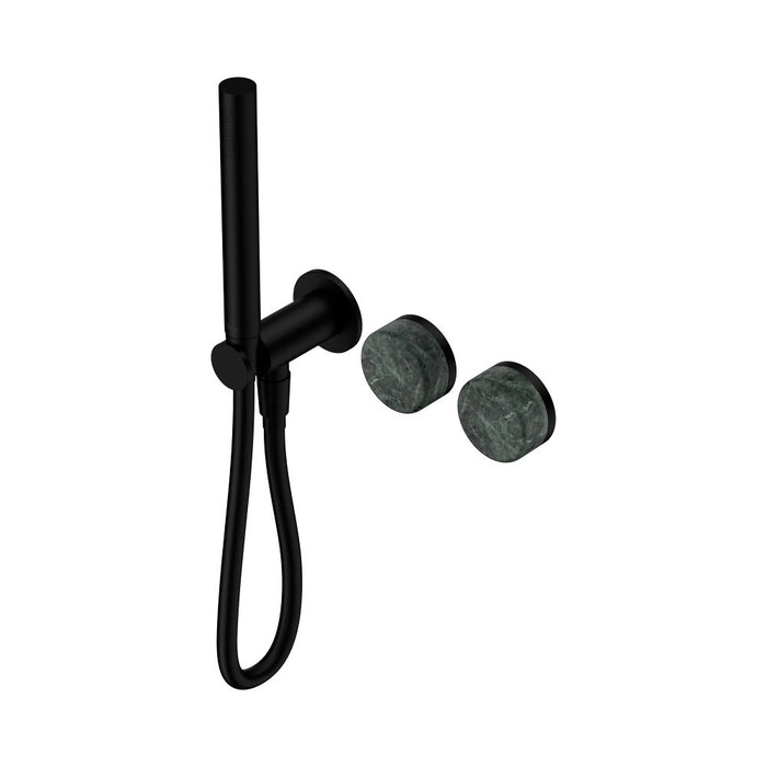 Nero Serenity Progressive Shower System And Slim Shower - Verde Alpi Handle