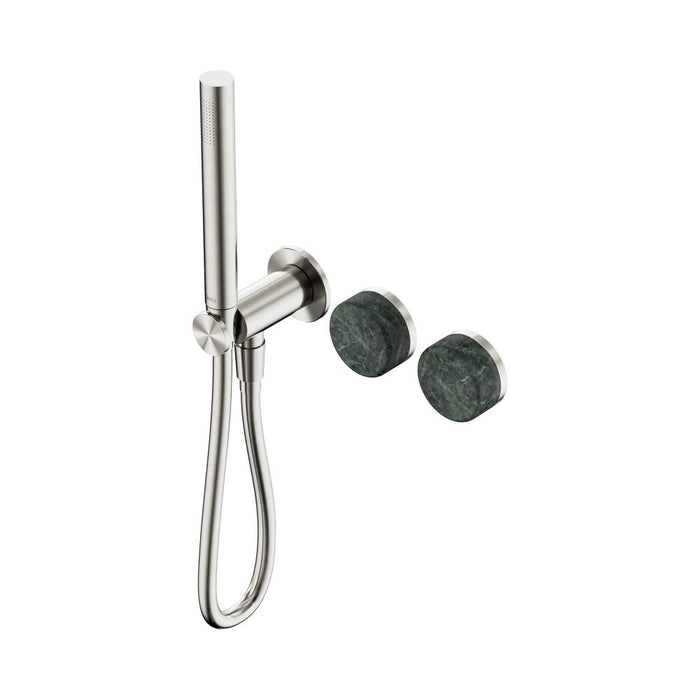 Nero Serenity Progressive Shower System And Slim Shower - Verde Alpi Handle