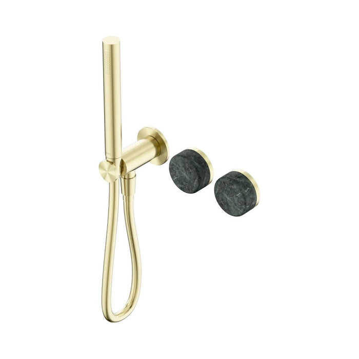 Nero Serenity Progressive Shower System And Slim Shower - Verde Alpi Handle
