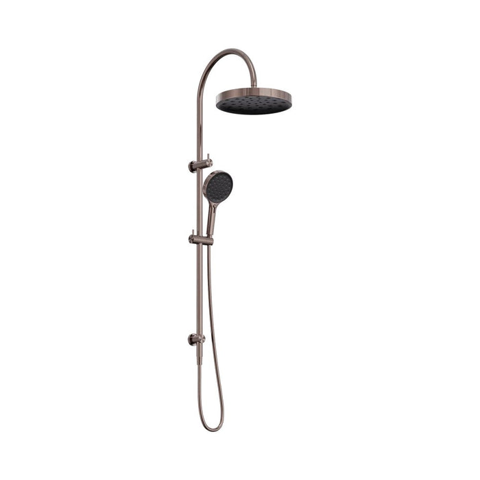 1230mm Nero Serenity Round Brass Twin Shower