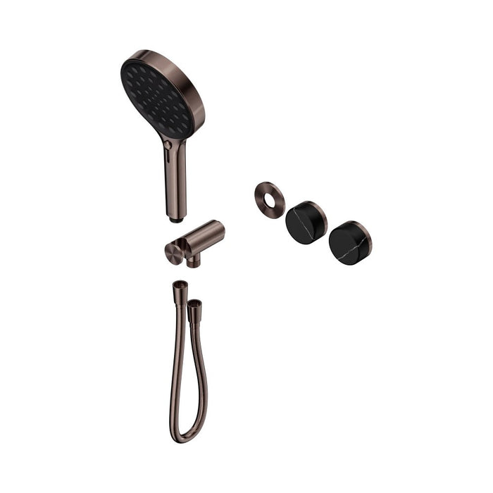 Nero Serenity Progressive Shower System And Hand Shower - Marquina Black Handle