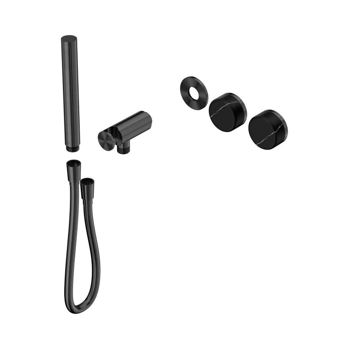Nero Serenity Progressive Shower System And Slim Shower - Marquina Black Handle