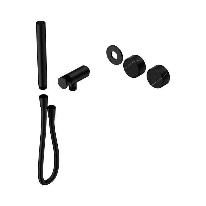 Nero Serenity Progressive Shower System And Slim Shower - Marquina Black Handle