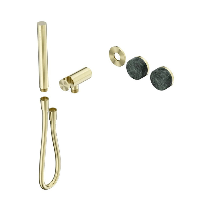 Nero Serenity Progressive Shower System And Slim Shower - Verde Alpi Handle