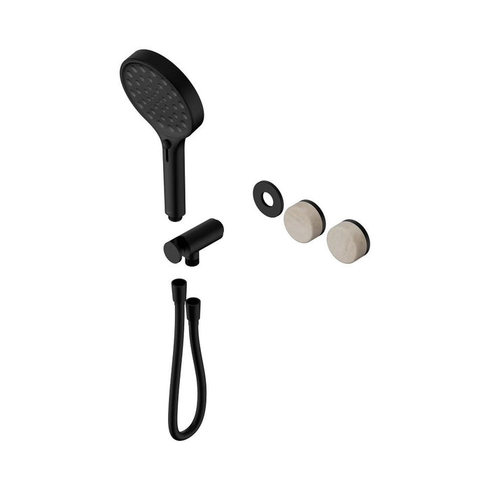 Nero Serenity Progressive Shower System And Hand Shower - Rome Travertine Handle
