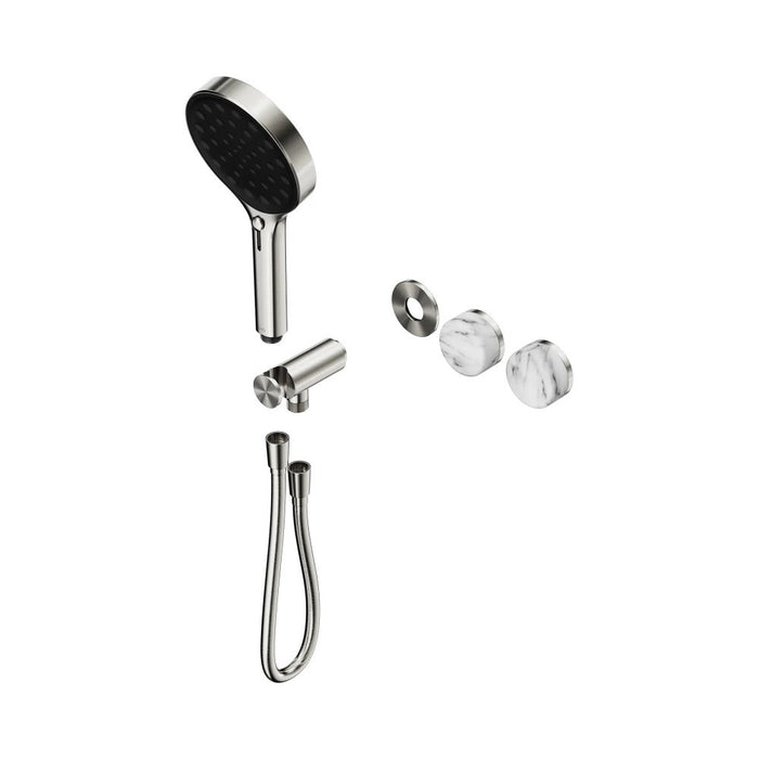 Nero Serenity Progressive Shower System And Hand Shower - Arabescato Corchia Handle