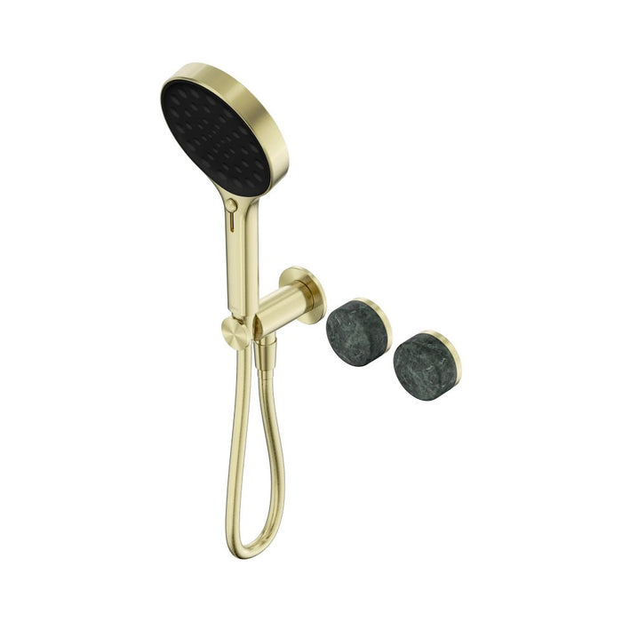 Nero Serenity Progressive Shower System And Hand Shower - Verde Alpi Handle