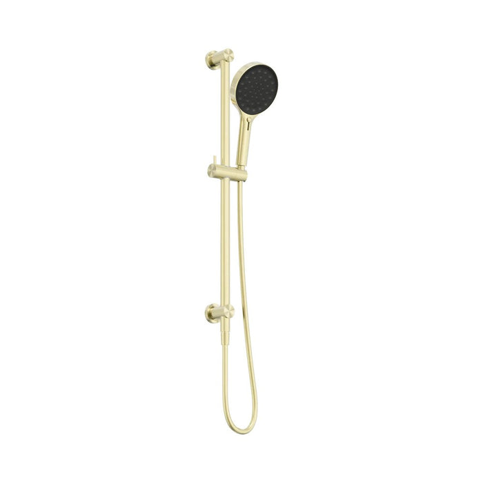 705mm Nero Serenity Round Brass Rail Shower