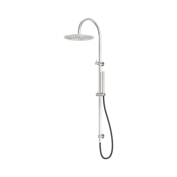 1227mm Nero Zen SS316L Round Twin Shower With Outdoor Shower Hose