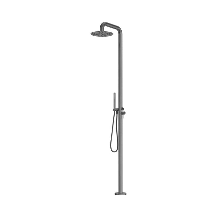 2124mm Nero Zen SS316L Round Outdoor Freestanding Twin Shower