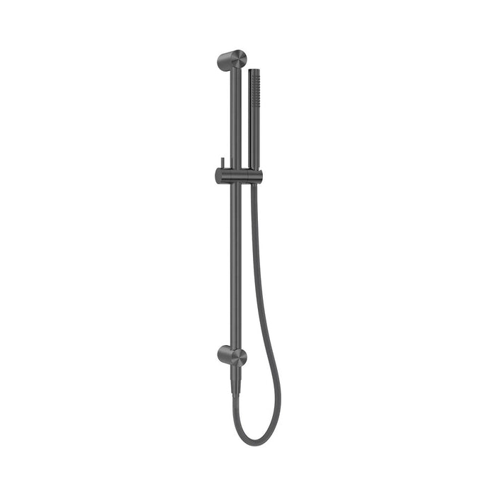 725mm Nero Zen SS316L Round Rail Shower With Outdoor Shower Hose