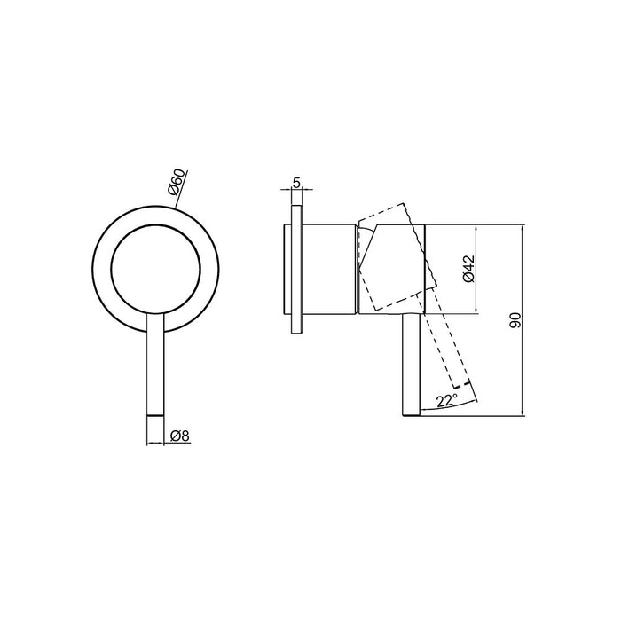 Nero Zen 316L Stainless Steel Shower Mixer
