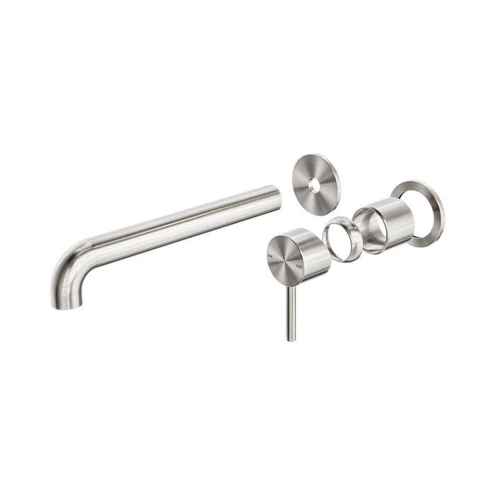 230mm Nero Zen 316L Stainless Steel Separate Back Plate Wall Basin/Bath Mixer