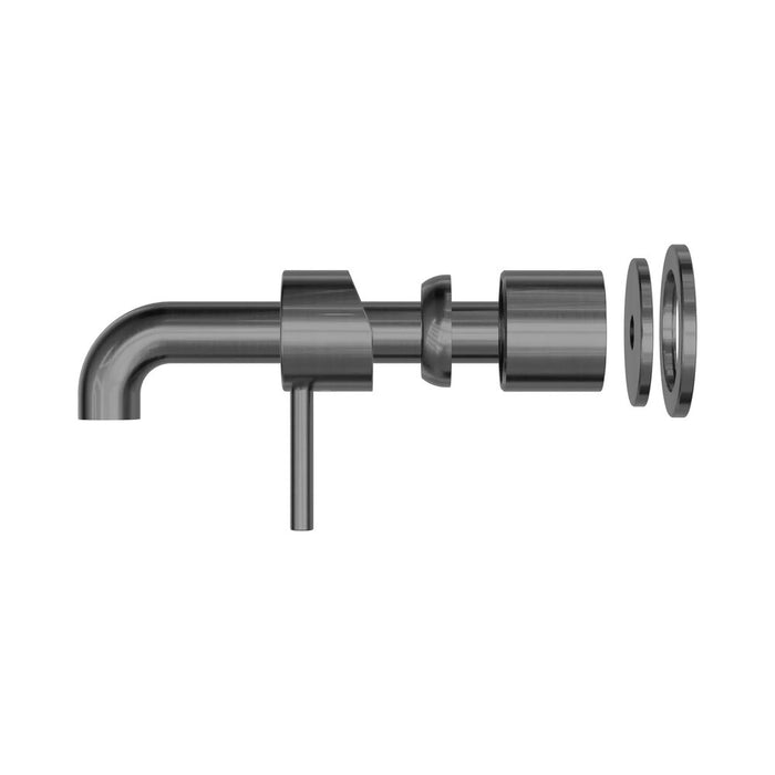 185mm Nero Zen 316L Stainless Steel Separate Back Plate Wall Basin/Bath Mixer