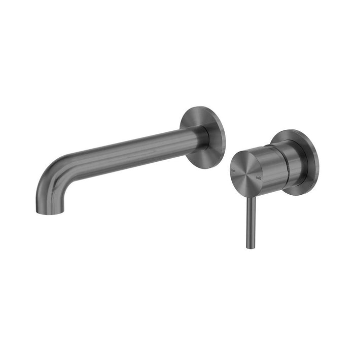 185mm Nero Zen 316L Stainless Steel Separate Back Plate Wall Basin/Bath Mixer