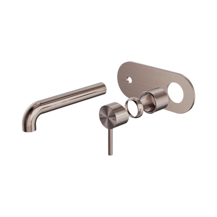 185mm Nero Zen 316L Stainless Steel Wall Basin/Bath Mixer