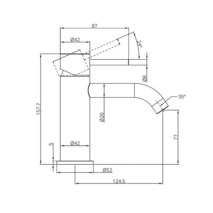 Nero Zen 316L Stainless Steel Basin Mixer