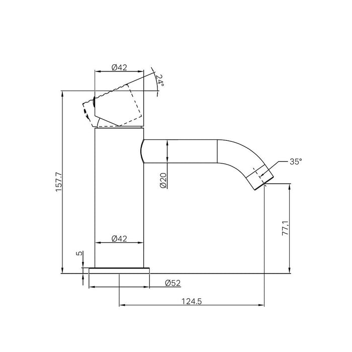 Nero Zen 316L Stainless Steel Handless Basin Mixer