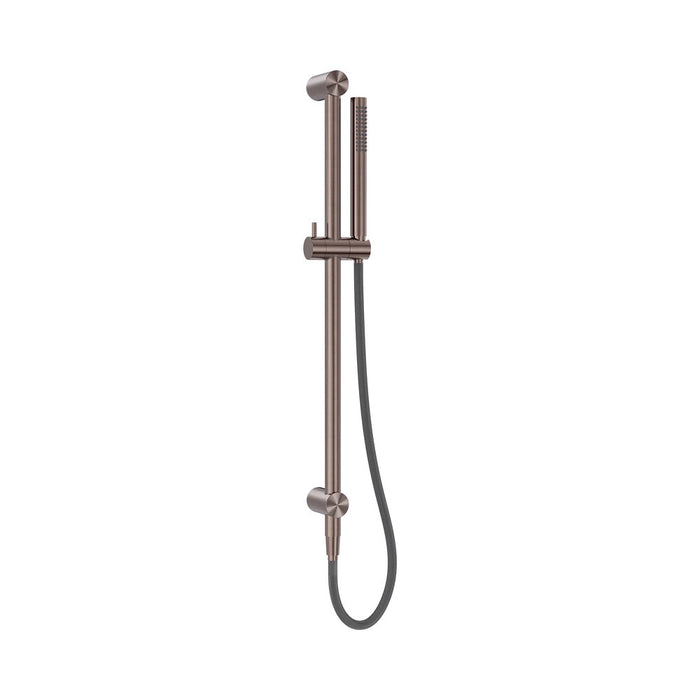 725mm Nero Zen SS316L Round Rail Shower With Outdoor Shower Hose