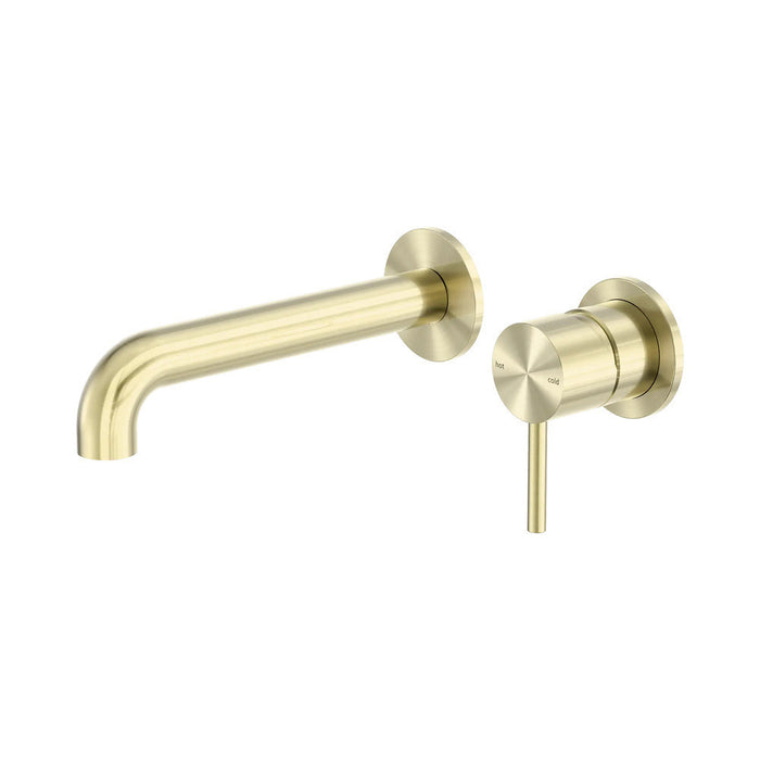 185mm Nero Zen 316L Stainless Steel Separate Back Plate Wall Basin/Bath Mixer