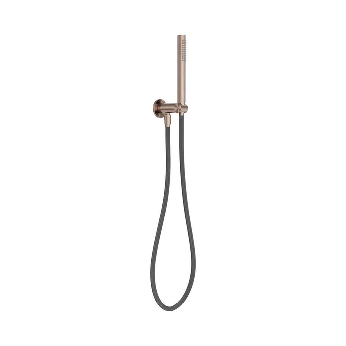 216mm Nero Zen SS316L Round Hand Held Shower On Bracket With Outdoor Shower Hose