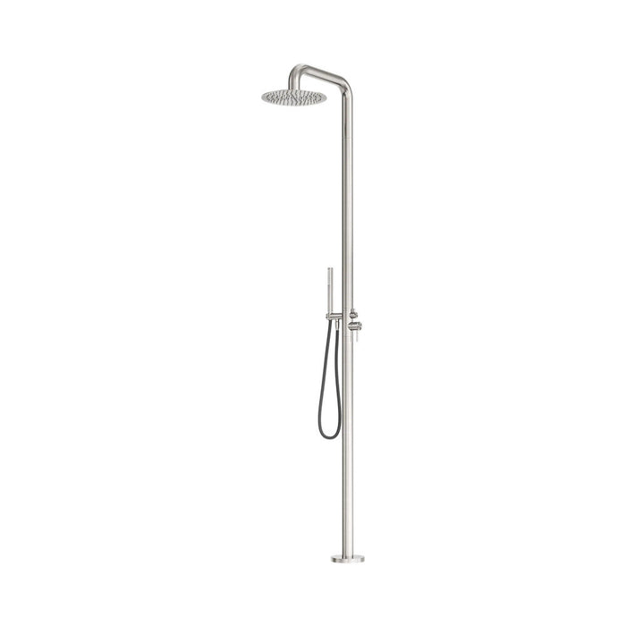 2124mm Nero Zen SS316L Round Outdoor Freestanding Twin Shower