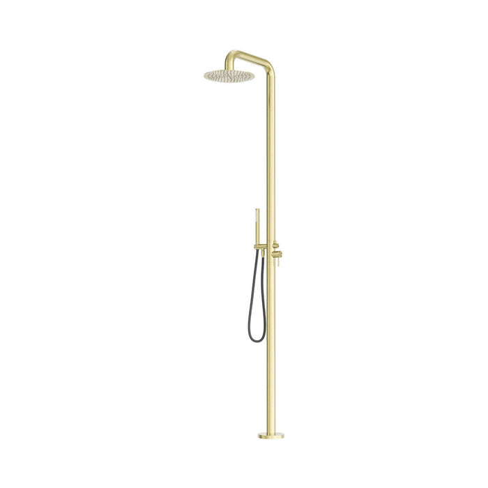 2124mm Nero Zen SS316L Round Outdoor Freestanding Twin Shower