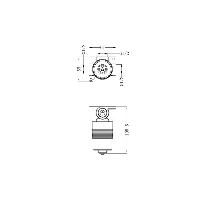 Nero Zen 316L Stainless Steel Shower Mixer