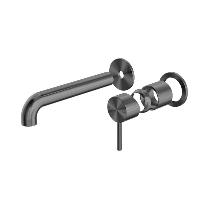 185mm Nero Zen 316L Stainless Steel Separate Back Plate Wall Basin/Bath Mixer