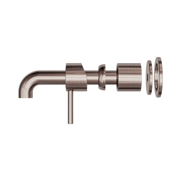 185mm Nero Zen 316L Stainless Steel Separate Back Plate Wall Basin/Bath Mixer