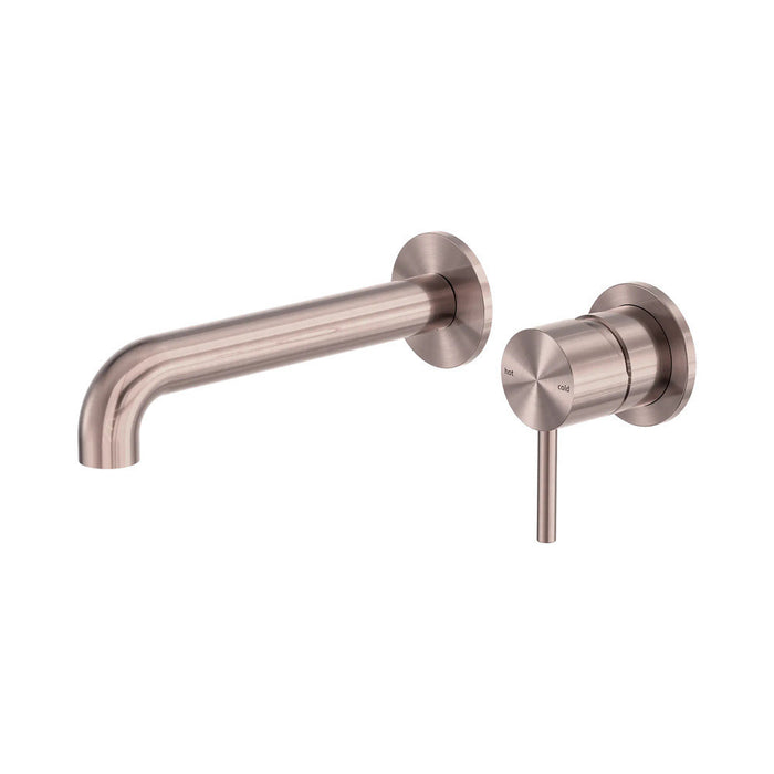 185mm Nero Zen 316L Stainless Steel Separate Back Plate Wall Basin/Bath Mixer