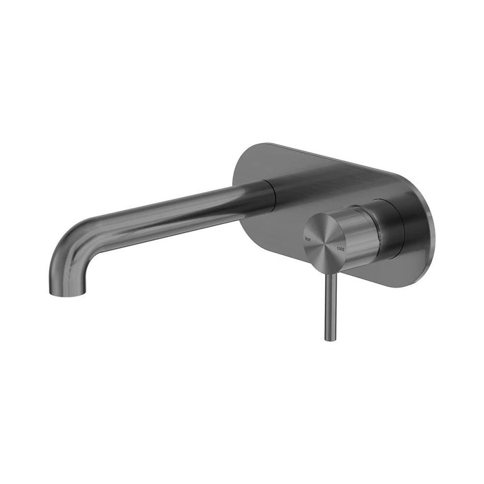 185mm Nero Zen 316L Stainless Steel Wall Basin/Bath Mixer