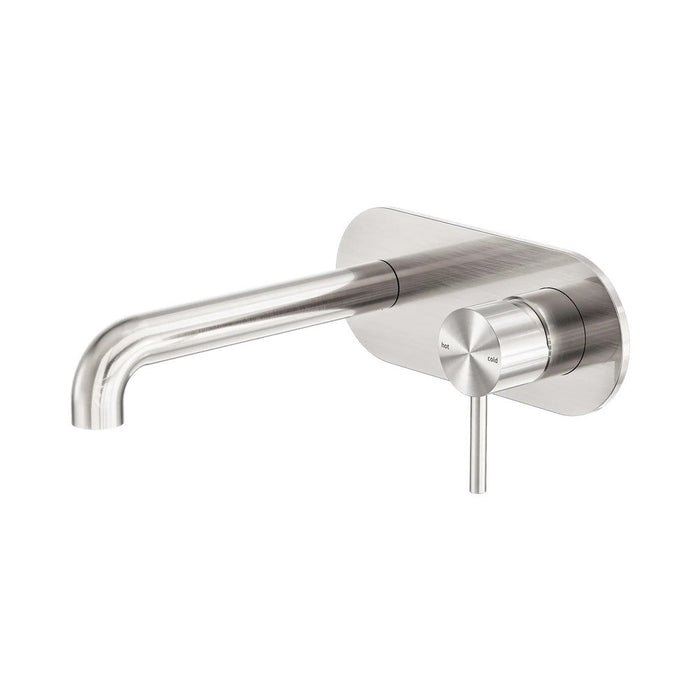 185mm Nero Zen 316L Stainless Steel Wall Basin/Bath Mixer