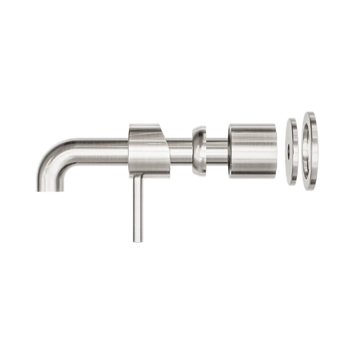 185mm Nero Zen 316L Stainless Steel Separate Back Plate Wall Basin/Bath Mixer
