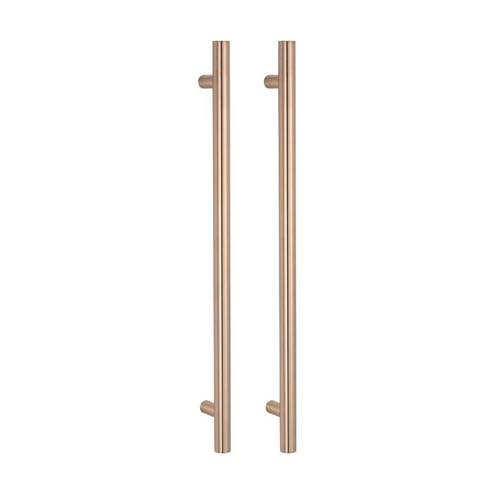 950*40mm Radiant 304 Stainless Steel Vertical Single Round Heated Towel Rail