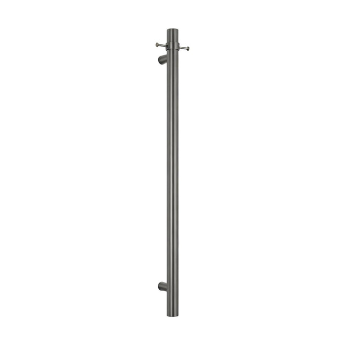 950*40mm Radiant 304 Stainless Steel Vertical Single Round Heated Towel Rail