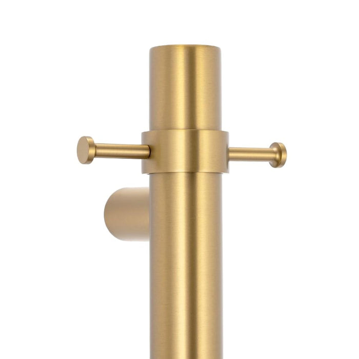 950*40mm Radiant 304 Stainless Steel Vertical Single Round Heated Towel Rail