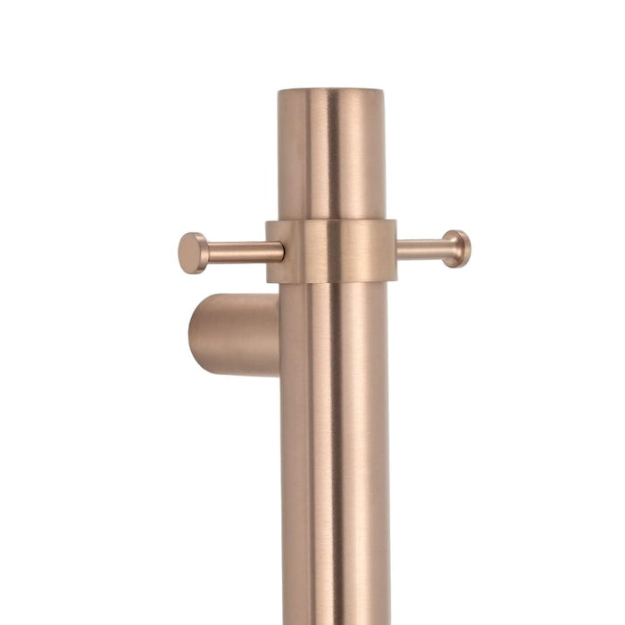 950*40mm Radiant 304 Stainless Steel Vertical Single Round Heated Towel Rail