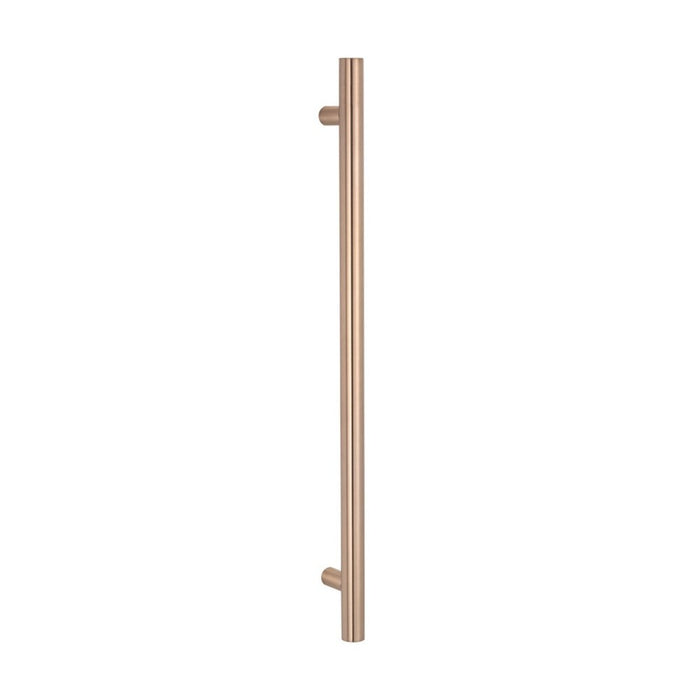 950*40mm Radiant 304 Stainless Steel Vertical Single Round Heated Towel Rail