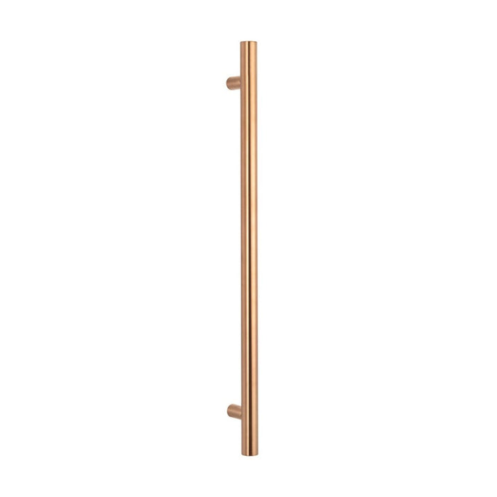 950*40mm Radiant 304 Stainless Steel Vertical Single Round Heated Towel Rail