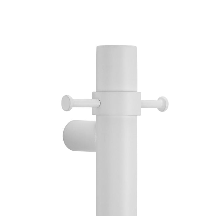 950*40mm Radiant 304 Stainless Steel Vertical Single Round Heated Towel Rail