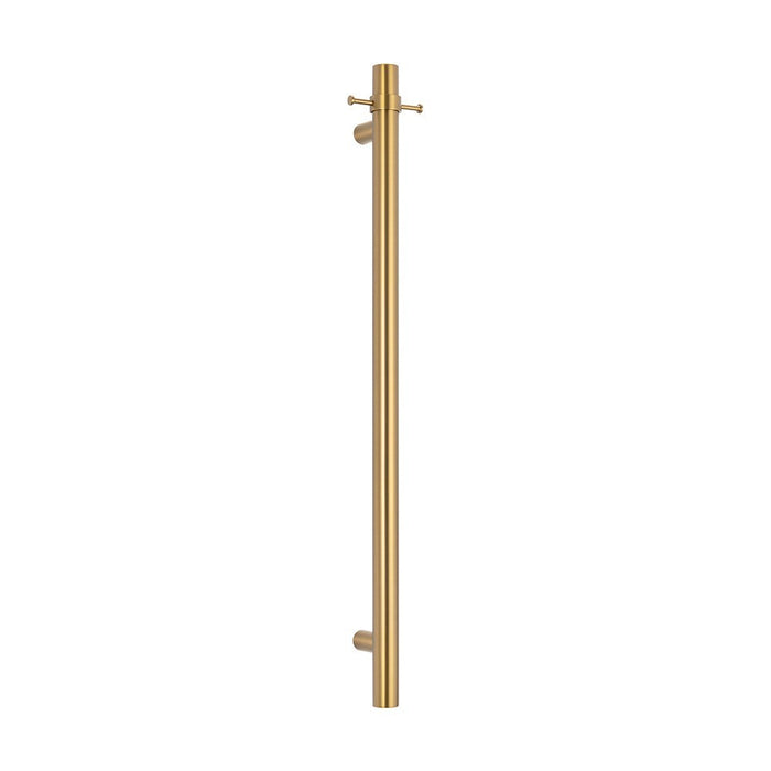 950*40mm Radiant 304 Stainless Steel Vertical Single Round Heated Towel Rail
