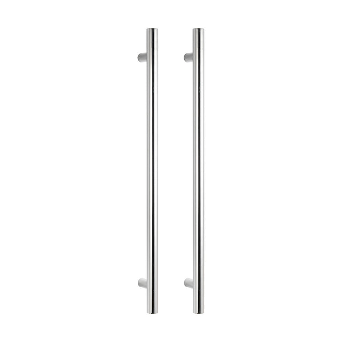 950*40mm Radiant 304 Stainless Steel Vertical Single Round Heated Towel Rail