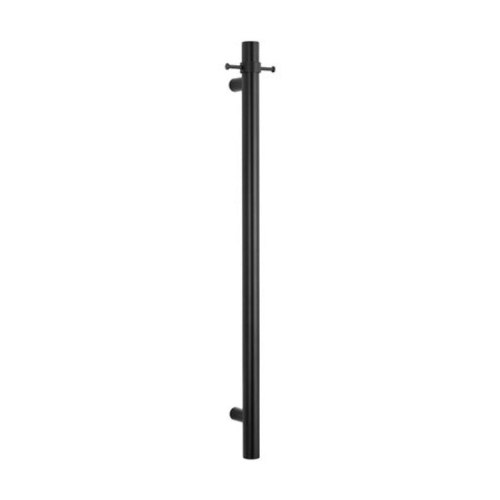 950*40mm Radiant 304 Stainless Steel Vertical Single Round Heated Towel Rail