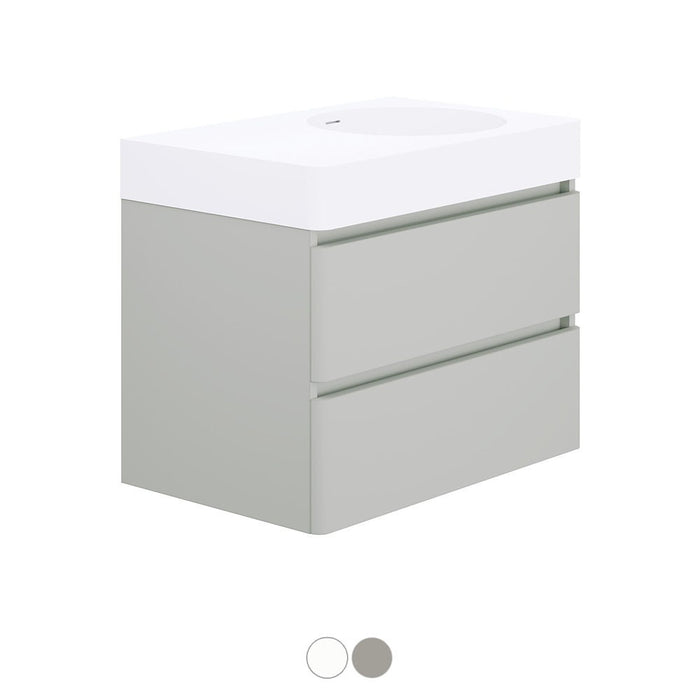 700/1000/1200*450*610mm Fienza Encanto Thermo-Laminated Wall Hung Vanity With Solid Surface Basin Top